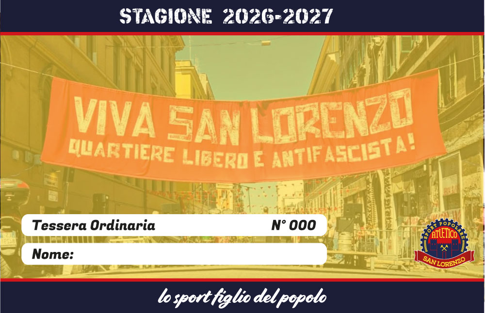 Tessera Socio Ordinario 2026/2027